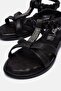 Cross Stone Elastic Women's Sandals Black - 5