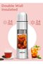 Thermosteel Flip Lid 1000, Double Walled Vacuum Insulated Thermos 1000 ml | 34 oz | 1 Ltr | 24 Hours Hot and Cold Water Bottle with Cover, Stainless Steel, BPA Free,Leak Proof | Silver Silver 1 - 2