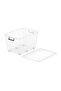 82L Clear Plastic Storage Box With Wheels & Lockable Lid (Transparent) - 4