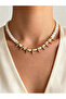Baroque Pearl Detailed Gold Studded Design Necklace - 4
