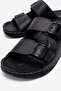 Enova 2 Buckle Men's Slippers Black - 3