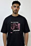 Blackpink Jump Design Printed Oversize Black T-Shirt