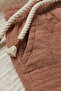 Brown 100% Cotton Muslin Kids Shorts - 3