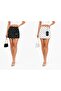 Ijan Women's Polka Shorts Lined White Polka Dot Woven Mini Skirt - 2