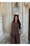 Brown Lavin Buttoned Linen Set - 3