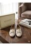 Women's Polka Dot Bow and Rubber Detailed Casual Comfortable Ballerinas - 4