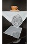 4 Piece Gardenia French Guipure Detailed Living Room Display Cabinet, Silver Napkin Holder, Coffee Table Set - 5