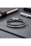 Double Leather and Steel Chain Bracelet 18394B16D1 - 4