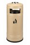 Outdoor Ashtray Bin Beige 45L – Weather-Resistant Waste Collection Bin for Public & Commercial Spaces