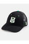 Men Black and Green Saudi Arabia Fan Cap