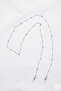 Elegant Pink Lila Blue Crystal Brass Eyeglass Chain - 3