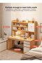 Bedroom Home Desktop Integrated Computer Desk Desk Bookshelf, 2 Drawers and 2 Cabinet Doors for Storage Dressing Table Vanity Table 120*45*164CM - 4