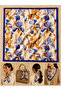 وشاح نسائي منقوش (50x50) - 2