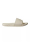 Women's Comfortable Sole Logo Textured Ecru Slippers