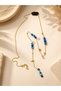 Beaded Hair Rope Hair Earring Blue Crystal Beaded Chain Hair Jewelry Bohemian Festival Beach Summer Y2K Braided Hair Accessory Women's Multi-Chain Hair Accessory - 5