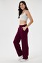 Women's Burgundy Regular Fit Waist-Corseted Tubular Leg Lycra Stretchy Pants - 2