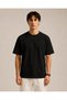 Men's Oversize Cotton Crew Neck Black T-Shirt