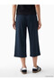 Alita City with a Difference in Color, Lcwaikiki Basic Navy Blue Diving Fabric Plain Standard & Regular Women's Capri - 4