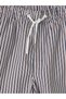 Vizyon New Season Short Length Striped Men's Swim Shorts - 3