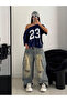 Women's 23 Printed Oversize Boat Neck T-Shirt