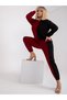 Compleu Dama Maneca lunga, Decolteu rotund, ex moda, Bordo - 4
