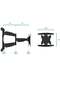 Full Motion Articulating TV Wall Mount for 32" to 70" LCD LED Plasma Flat Panel TVs, Curved TV Compatible, 110 lbs Capacity - 6