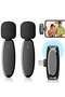 2 Pack Wireless Lavalier Microphone for iPhone Mini Microphone Wireless Mic for iPhone iPad Video Recording Podcast YouTube Facebook TikTok Live Stream Vlog Auto-Sync NO APP or Bluetooth Nee