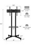 Mobile Rolling TV Cart with Lockable Wheels for 32-65inch LED Screen AV Carts & Stands - 3