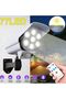 Solar Wall-mounted Light with Remote Control, Auto Infrared Motion Sensor, CCTV Light (2 Pack) - 3
