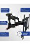 Tilting and Swivelling TV Wall Mount for Curved, Flat TVs and Monitors VESA 400 x 600 Max (32-75 Inches) 50 kg Max - 6