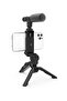 LED Video Light + Microphone + Mobile Phone Holder + Hand Grip/Mini Tripod for Smartphones - 2