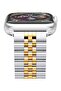 Compatible with Apple Watch Band Stainless Steel Heavy Band with Butterfly Folding Clasp Link Bracelet - 3