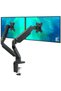 Dual Monitor Mount Stand - Height Adjustable Monitor Arm Stand Fully Articulating Counterbalance Gas Spring Desk Mount for Two 17 to 32 inch Screens