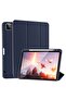 iPad Pro 11 Inch 2021(3rd Gen)/2020(2nd Gen) with Pencil Holder [Support iPad 2nd Pencil Charging/Pair] Slim Trifold Stand, Smart Protective Case Cover (Navy Blue)