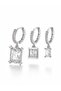 Silver Color Zircon Stone Women's Earrings