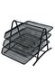 Desk Deposit Tray - 3 Layer, A4,32x26cm, Black - 3