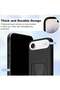 iPhone Air 5G 2025 Silicone TPU Card Holder Case with Hand Grip Stand - Black - 2