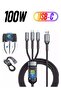 3-in-1 Multi Charger Cable – 1.2M Fast Charging Nylon Braided USB Cable