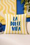 Colorful Text Printed Striped Decorative Throw Pillow Cover Modern Pop Art Decor 43X43 cm - 4