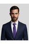 Purple Striped Navy Blue Silk Tie – 7.5 cm Wide