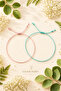 Set of 2 Pink Turquoise Macrame Rope Bracelets Adjustable Unisex - 4