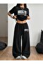 Unisex Brooklyn Printed Oversize Tshirt and Baggy Sweatpants - Summer Two-Piece Tracksuit Set