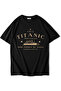 Unisex Oversize Titanic T-Shirt Black