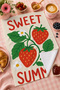 Sweet Summer Strawberry Patterned Red Green Summer Kitchen Mediterranean Stylish 2-Piece Kitchen Towel Set 35X55 - 3