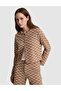 Beige Crop Top Knitted Cardigan 50328784-Vr011 - 3