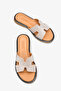 Camila Women's Genuine Leather Stone Slippers - Beige - 3
