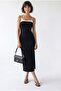 2132 Women's Bodycon Body-Hugging Strappy Slit Maxi Dress Black - 4