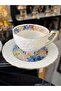 6-Piece Colorful Embossed Pattern Porcelain Coffee Cup Set 90 ml - 7