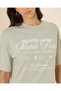 Women Pale Green Oversized Active Graphic T-Shirt - 4