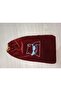 Cherry Rotten Velvet Hair Straightener Organizer / Personal Care Tool Bag 2-Compartment Embroidered Organizer 18X32 cm - 8